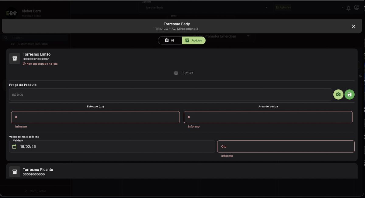 Controle de estoque no PDV para industrias - monitoramento de ruptura e validade em tempo real